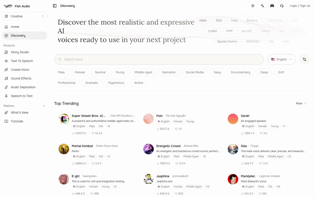 Fish Audio screenshot