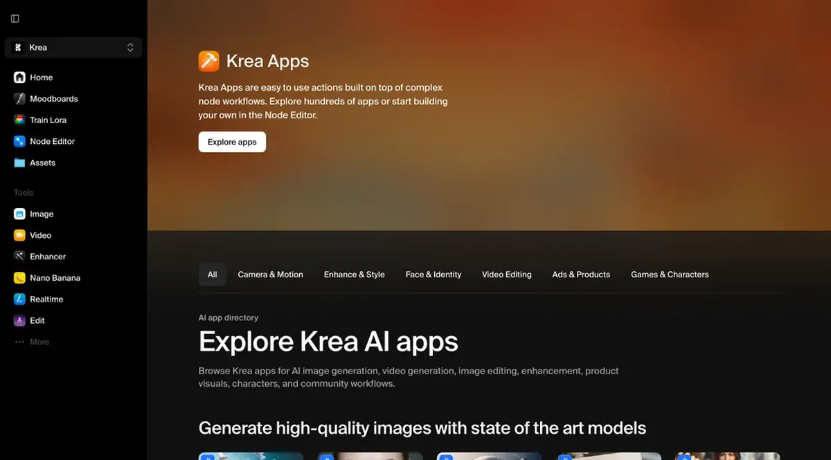 Krea screenshot